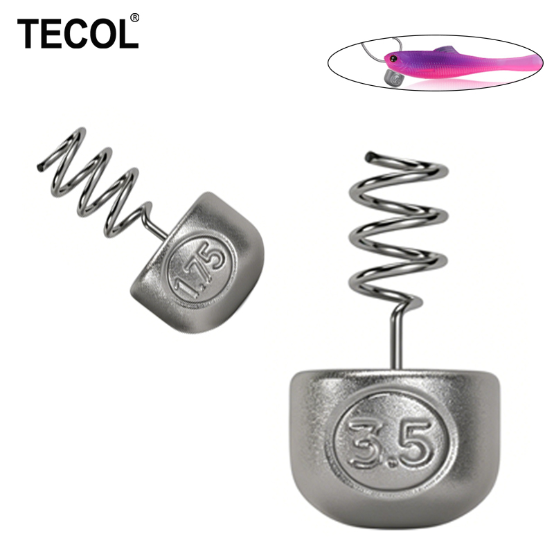 Bass Fishing Lure - TECOL 1G 1.75G 2.7G 3.5G Spiral-Feder-Einsatzblei,