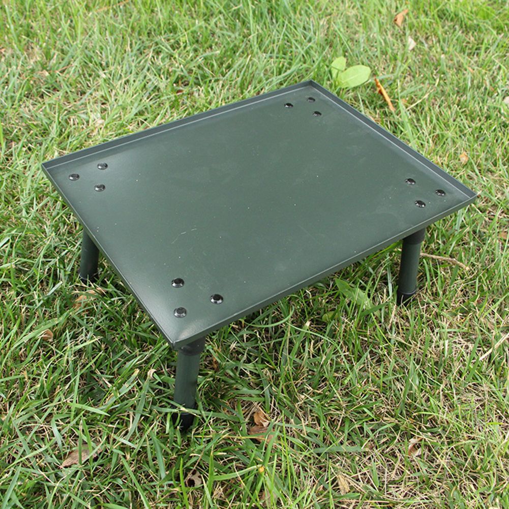 Freshwater Fishing Kit - Grüner Aluminium-Karpfenangel-Bivvy-Tisch mit verstellbaren Klappbeinen, tragbarer