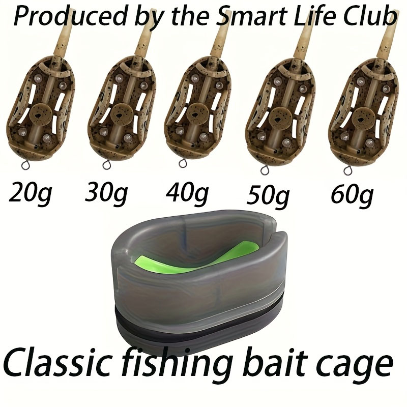 Freshwater Fishing Kit - Karpfenangel-Feeder-Set Komplettset mit Hochgeschwindigkeits-Köderwerfer und Formen,