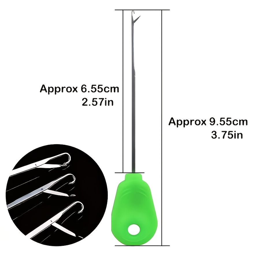 Freshwater Fishing Kit - 3 Stück Angelködernadeln mit grünem Griff,