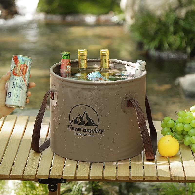 Fishing Equipment And Gear - Faltbarer Autoeimer, wasserdicht, faltbares Waschbecken, Reise-Faltbecken,