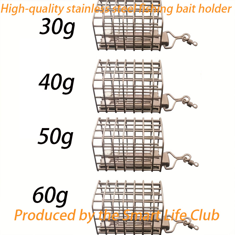 Fishing Equipment And Gear - Neuer Angelköderkäfig, 30G/40G/50G/60G quadratischer Angelköderkäfig, ausgestattet