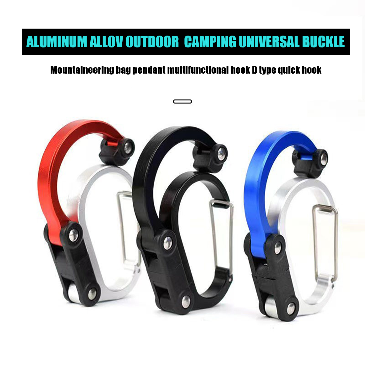Fishing Equipment And Gear - D-Typ Haken-Karabiner mit Drehverschluss, Nicht-Verriegelnde Starke